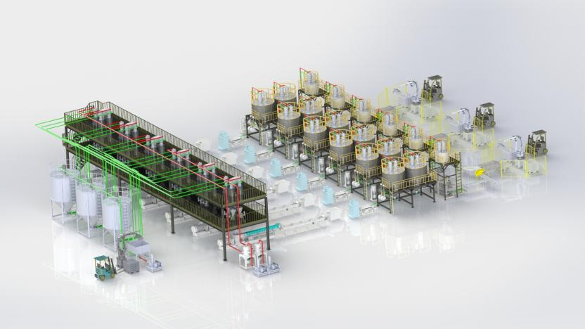 改性塑料设备——集中供料系统